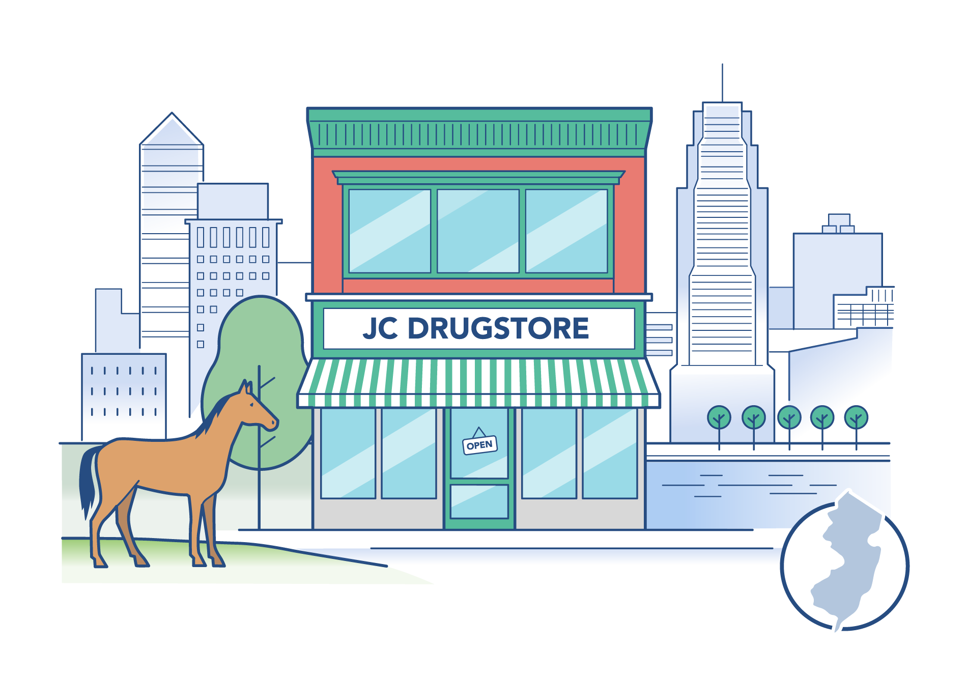 New Jersey office illustration